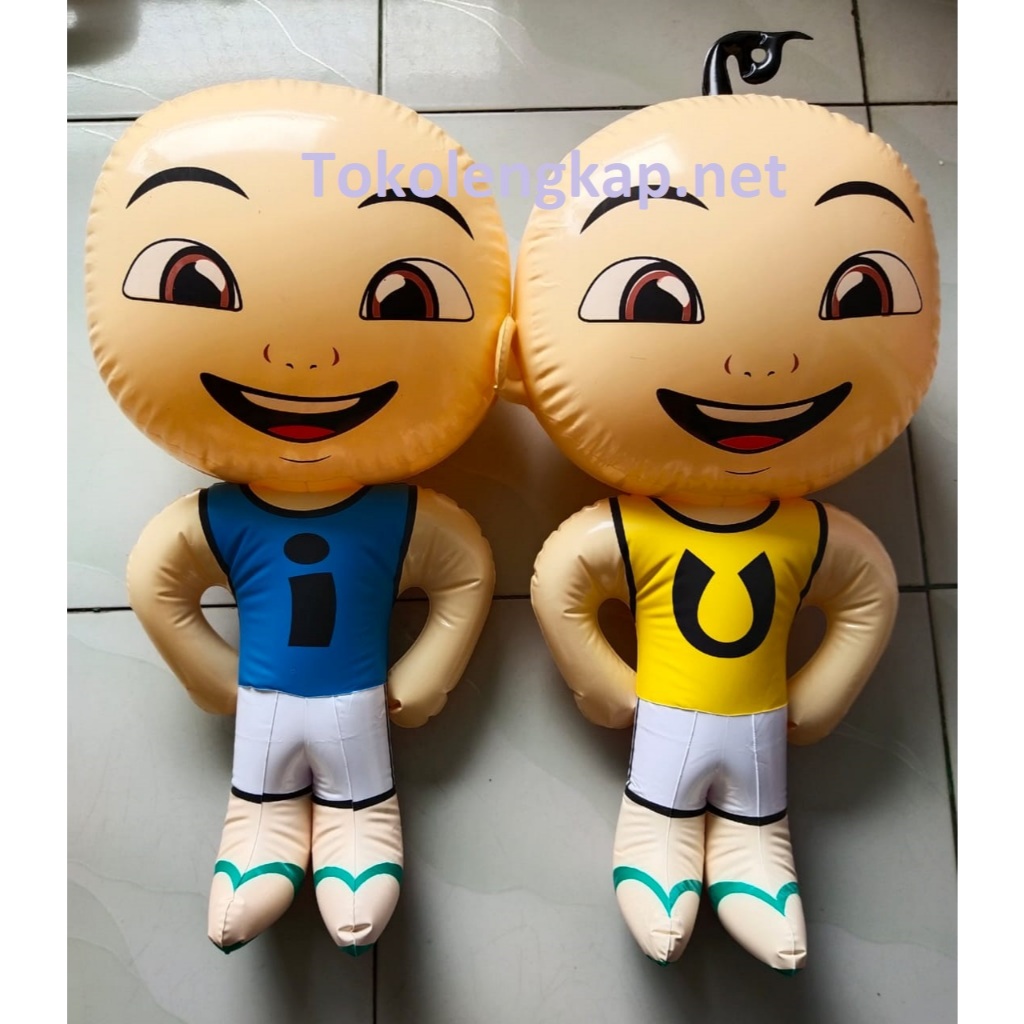 Mainan Balon Tiupan Boneka Upin Ipin Bahan PVC SNI / Mainan Upin Ipin