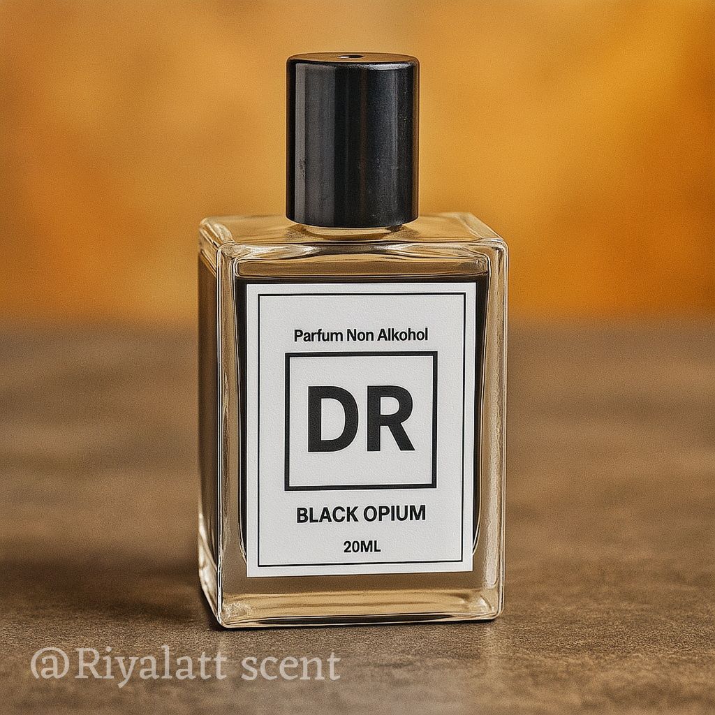 parfum roll-on black opium non alkohol 20ml kemasan botol kaca | parfum unisex | parfum wangi tahan 