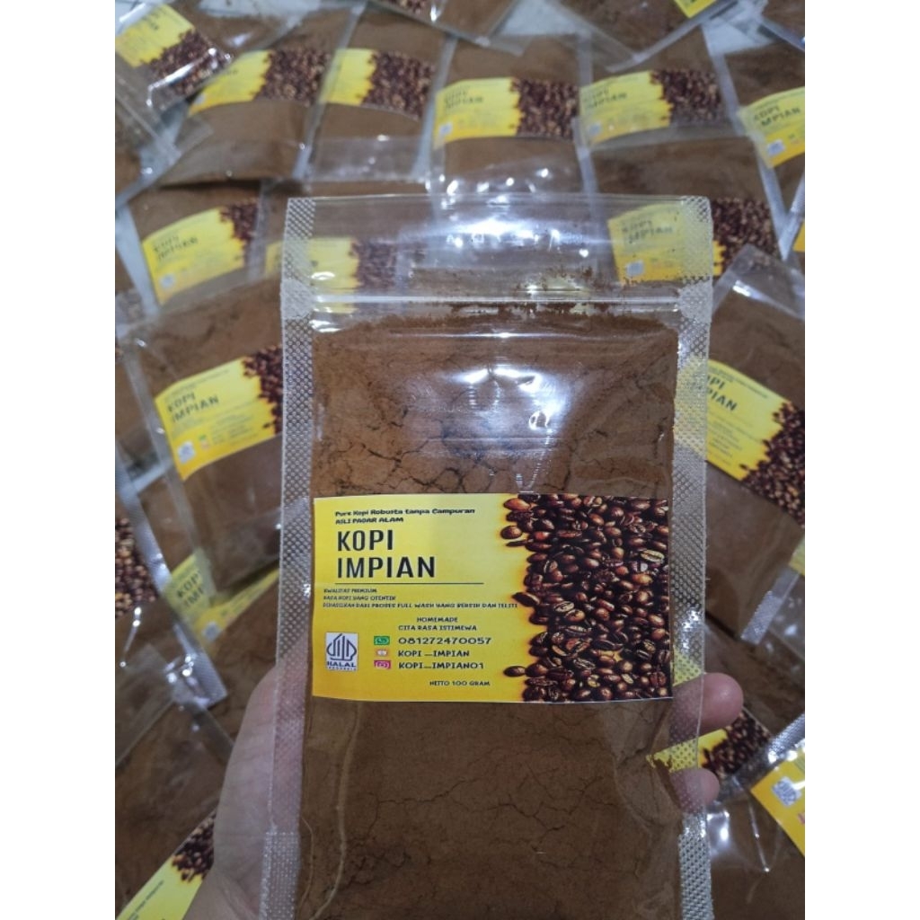 

KOPI BUBUK ASLI GRADE 1 / KOPI PAGAR ALAM / KOPI IMPIAN 100gram