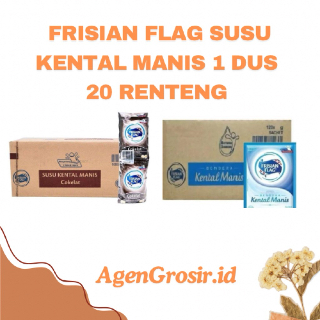 

A Grosir - Frisian Flag Susu Kental Manis Bendera 20 rtg 1 Dus