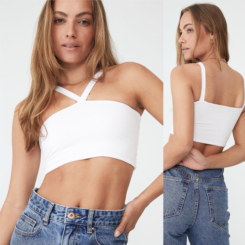 [NEW] Ready COTTON ON Reversible Cami Top Original Tank Top Halter Crop Top y2k Trend