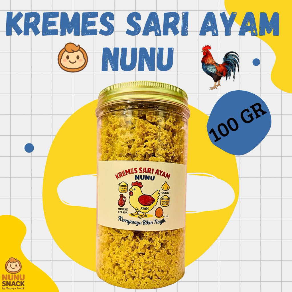 

Kremes Sari Ayam Nunu 100gr