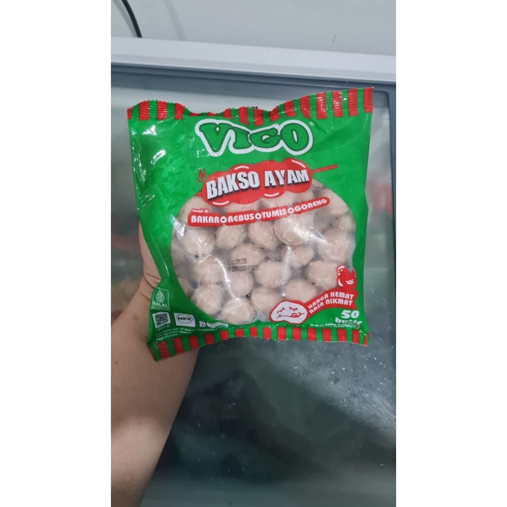 

Vigo Bakso Ayam isi 50 buah 500GR HALAL