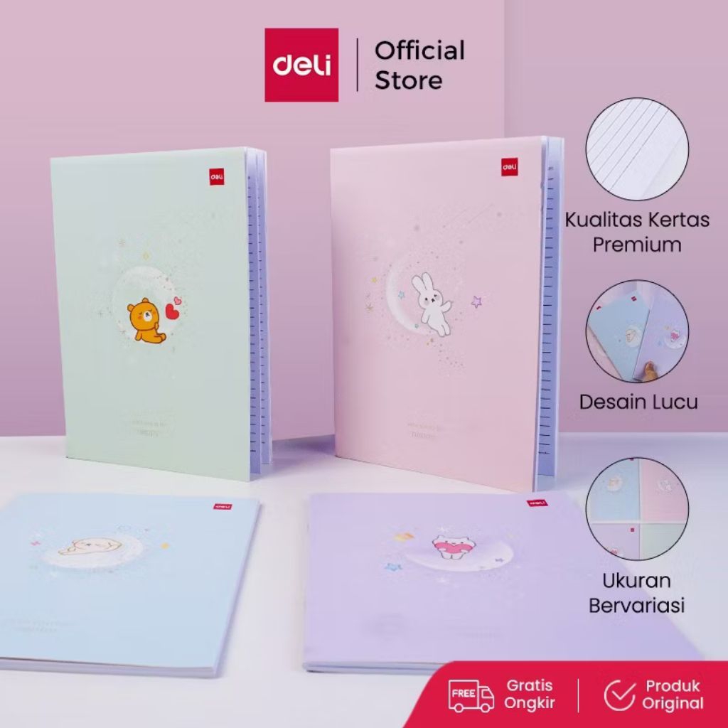 

Deli Writing Book / Notebook / Buku Tulis Sekolah A5/B5 38/42 Lembar CNA538 CNB542