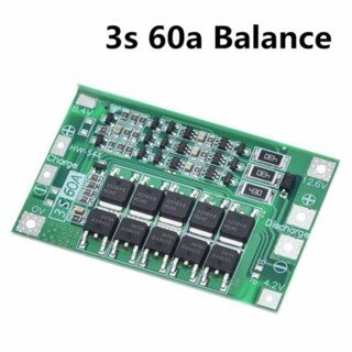 BMS 3S 60A With Balance Protection Board 18650 Charger Lithium Batery