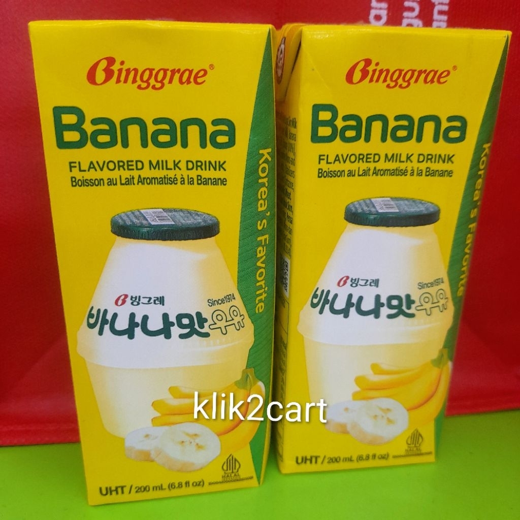 

Binggrae Banana Milk 200ml / susu pisang / susu korea