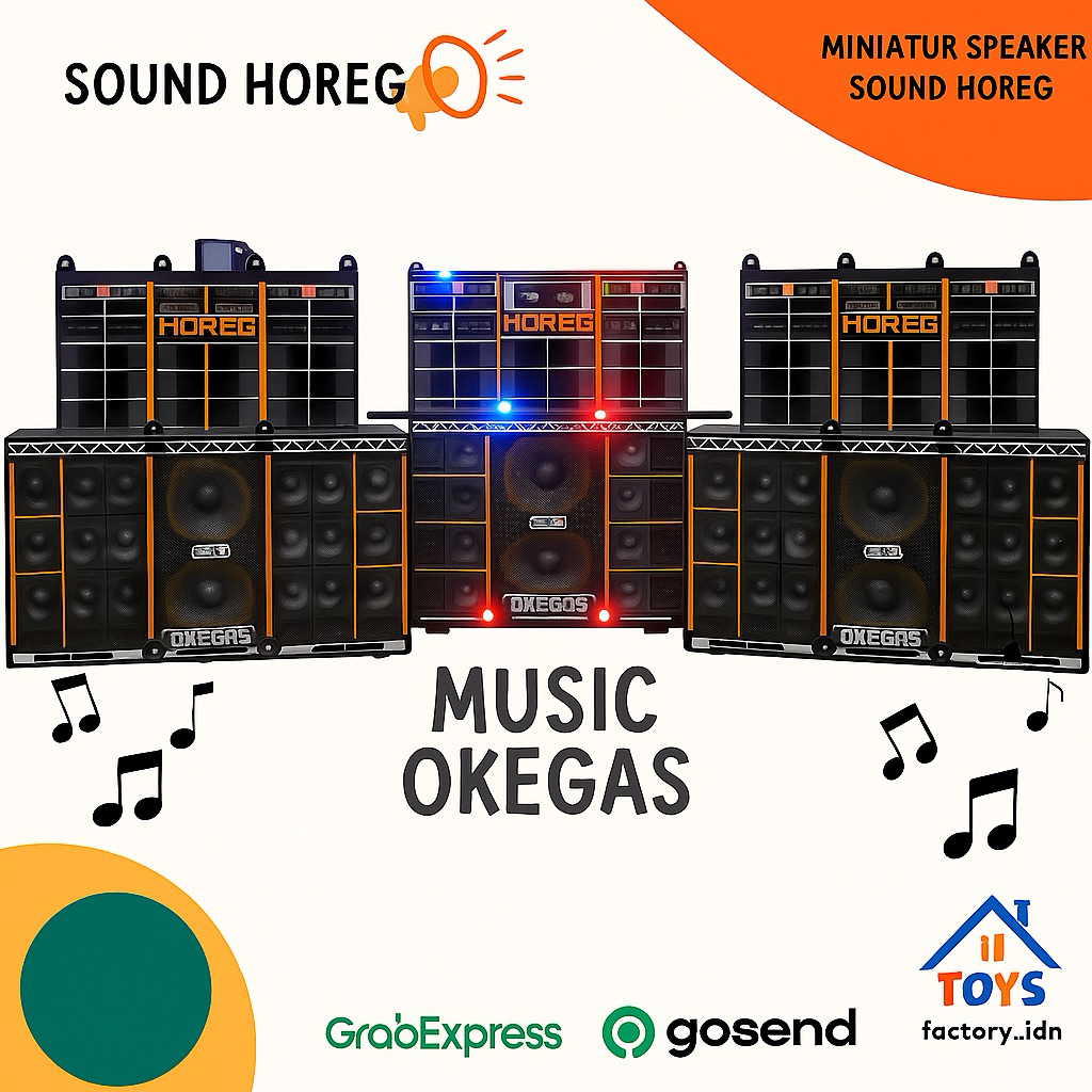 Mainan Miniatur Speaker Sound System Horeg Sound Horeg Mini Lampu Dan Musik OkeGas Sound Sistemn