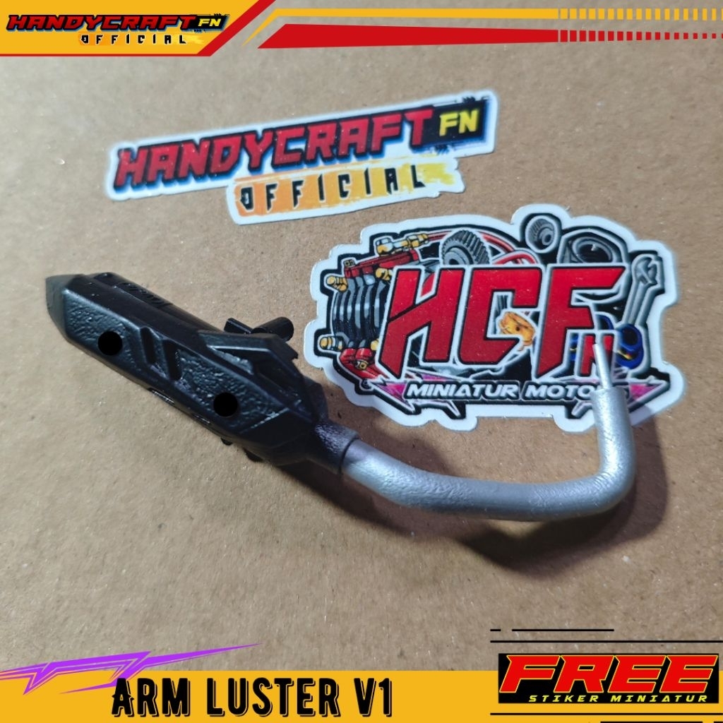 Miniatur Knalpot ARM LUSTER V1 dan SAMLONG Metic Vario Beat Mio Diecast Skala 1:12