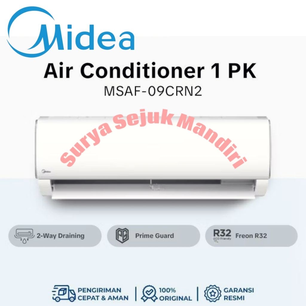 MIDEA AC SPLIT STANDART 1PK MSAF09CRN2 R32 AC SPLIT MIDEA 1PK R32 MSAF09CRN2