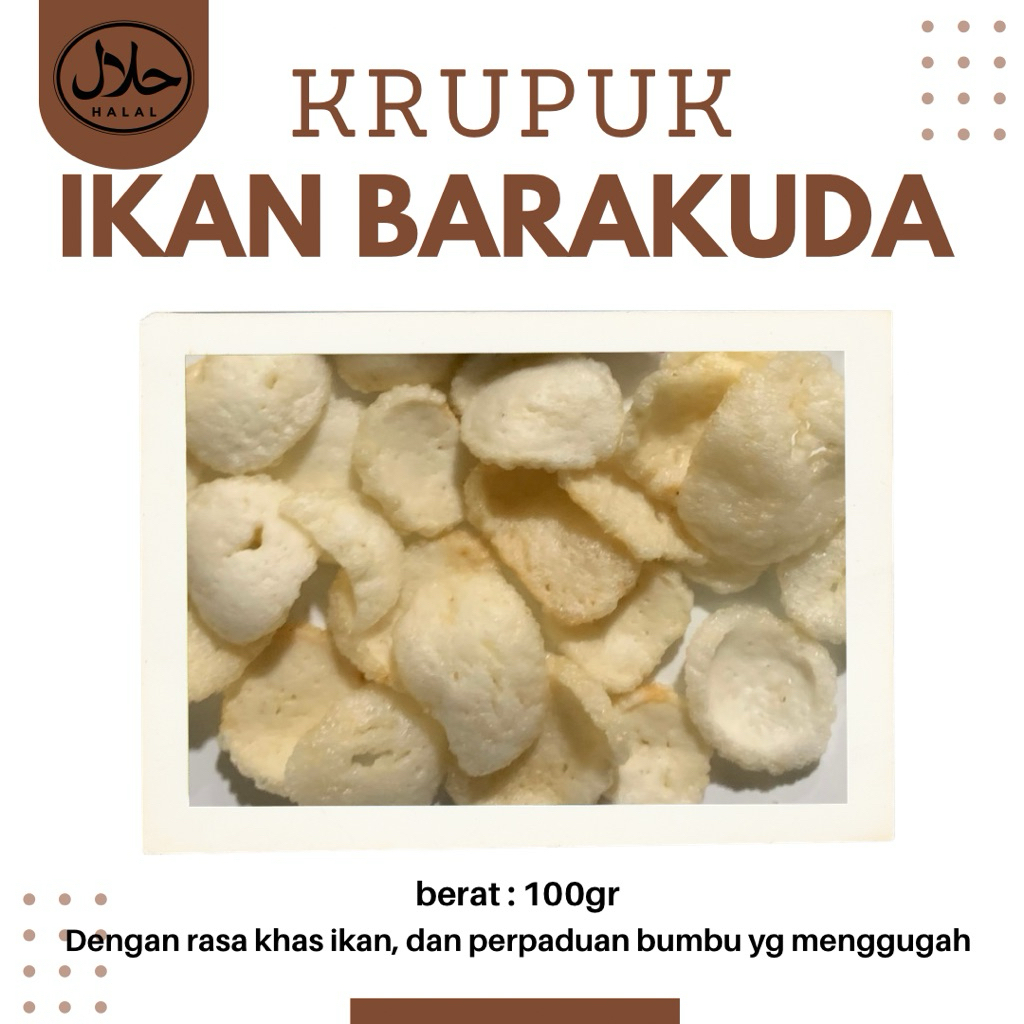 

KRUPUK IKAN BARAKUDA MATANG ATAU MENTAH (HALAL BERGIZI) krupuk renyah