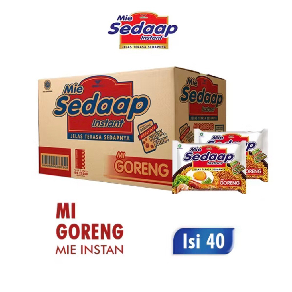 

1 DUS ISI 40 bungkus MIE SEDAAP INSTAN GORENG 90 gr