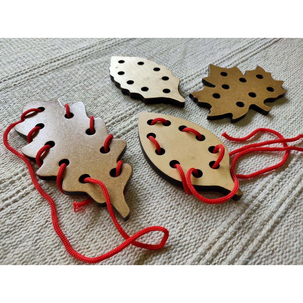 

Leaf Threading (3pcs) Montessori Material