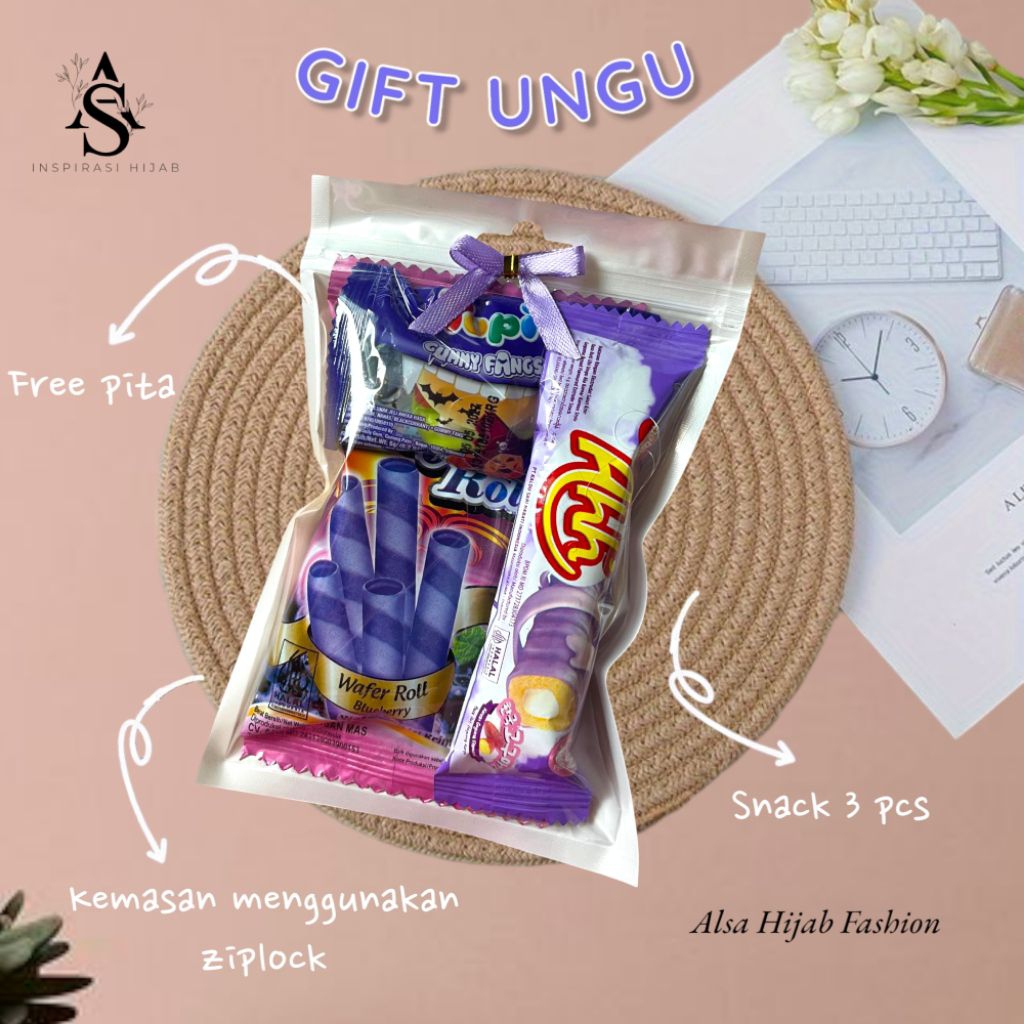 

- MINI GIFT SNACK UNGU / PAKET JAJAN KECIL / MINI HAMPERS