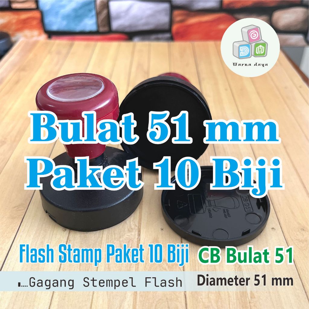 

Gagang Stempel Flash Bulat D 51 mm Paket 10 Biji / STEMPEL FLASH HANYA GAGANG SAJA