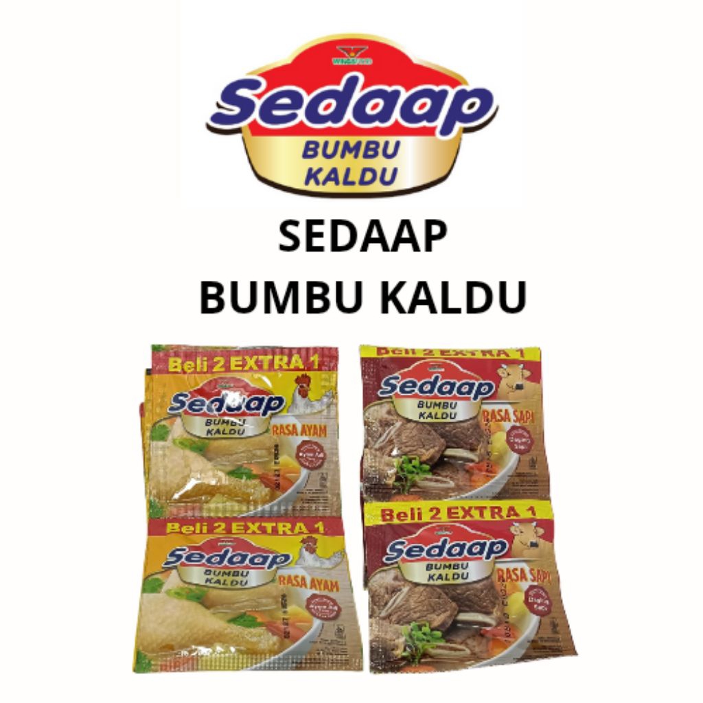 

Bumbu Kaldu Sedaap rasa Ayam dan Sapi berat 9 gram 1 pcs