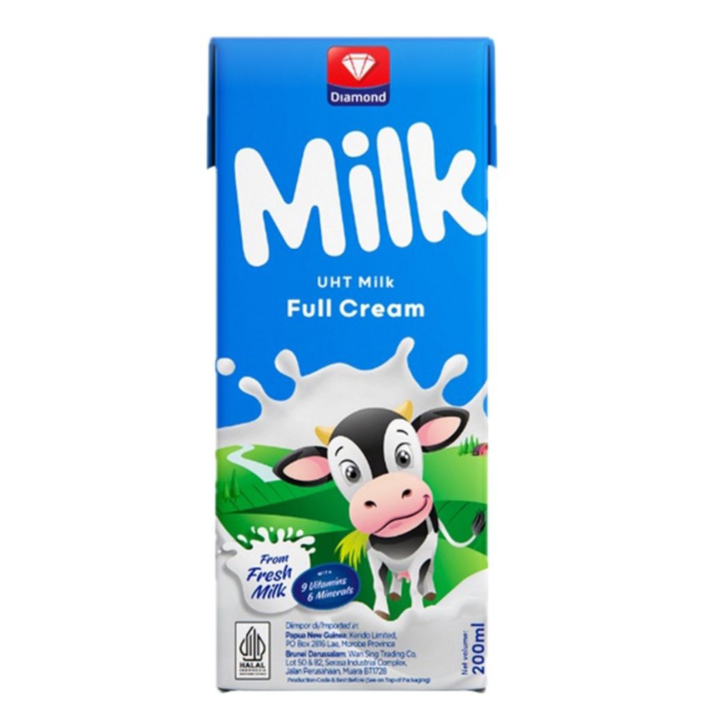 

[ 6 Pcs ] Diamond Milk Susu UHT 200ml / Cokelat / Bubble Gum / Stroberi / Full Cream / Marshmallow