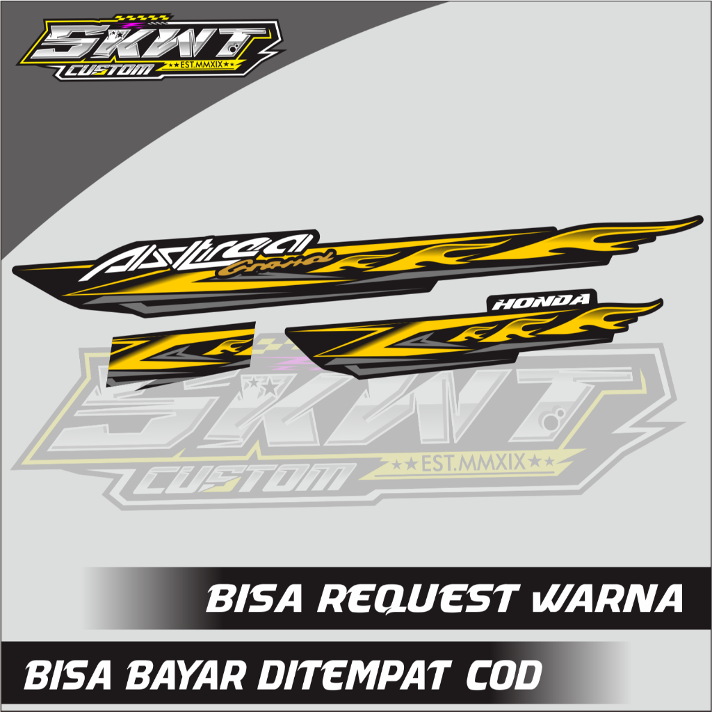 STRIPING ASTREA GRAND ASTREA SABIT GRAND BULUS VARIASI MURAH