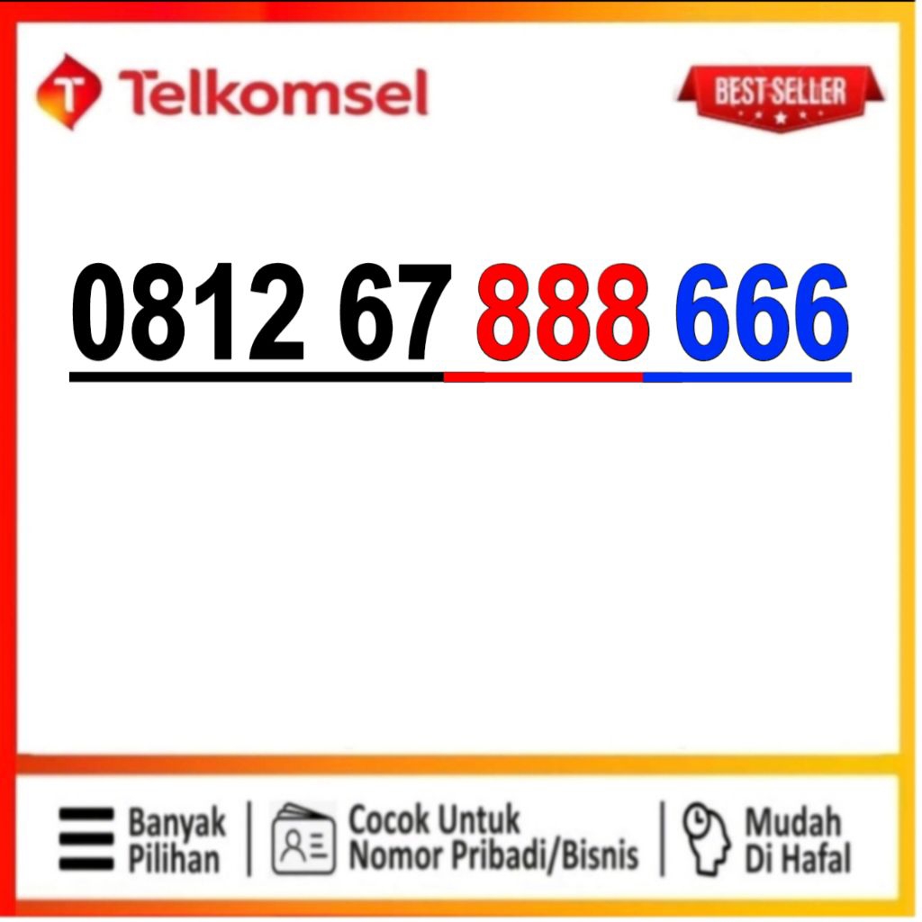 nomor cantik simpati prabayar dobel triple ekor 888 666