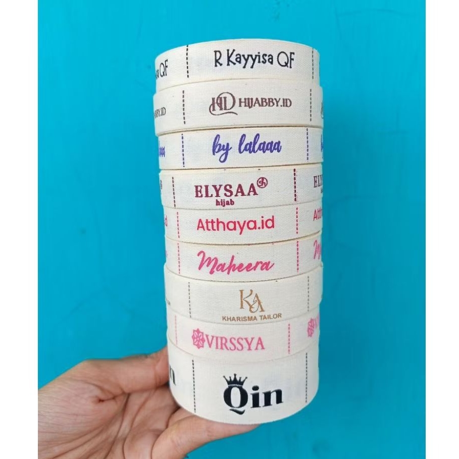 

(COD)LABEL HIJAB UK 1,5cm cream/LABEL BAJU/LABEL MEREK