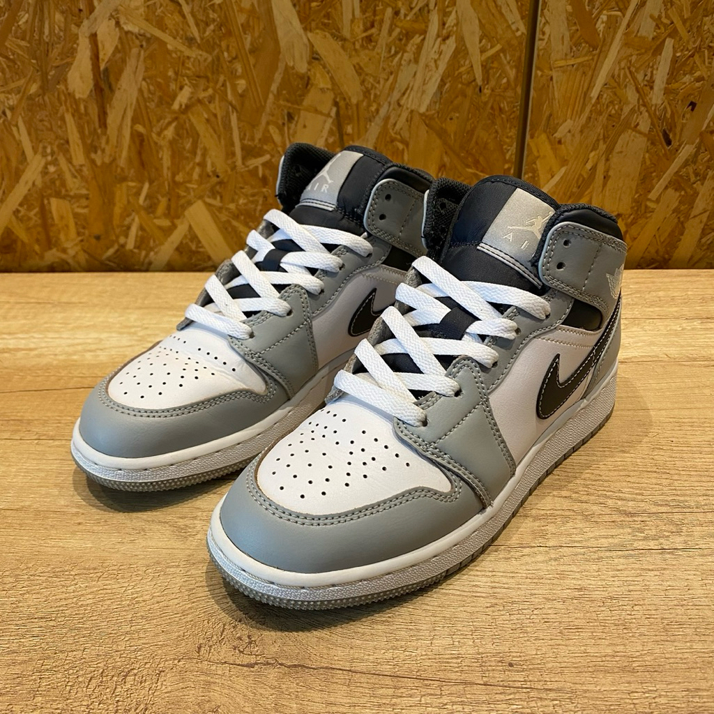 preloved nike air jordan 1 mid light smoke grey anthracite size 37.5