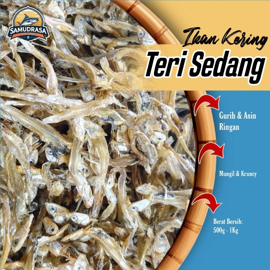 

500g Ikan Teri Tawar Kering Super Praktis & Hemat