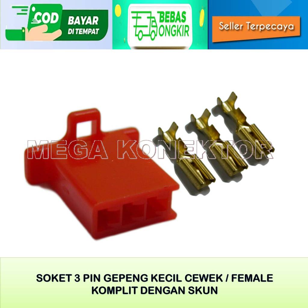 Soket 3 Pin Kecil / Socket 3 Pin Kecil