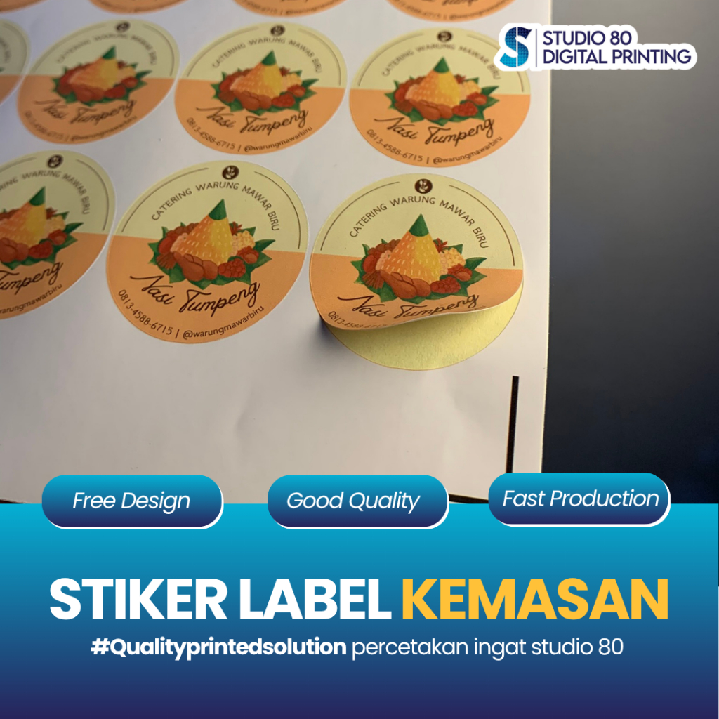 

Stiker logo label makanan minuman bahan stiker bontak