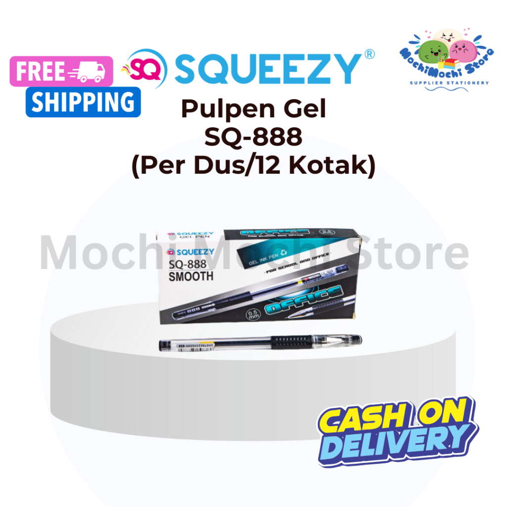 

PER DUS/12 KOTAK/144 PCS Pulpen Gel SQUEEZY GP-SQ888 | Pulpen Gel | Gel Pen | Needle Tip 0.5mm | Pulpen Gel SQUEEZY GPSQ-888 | Bolpen Gel