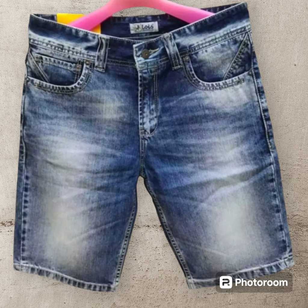 Celana Pendek Pria Jeans Lois / Celana Jeans Pendek Pria Original 100% Lois Model Terbaru