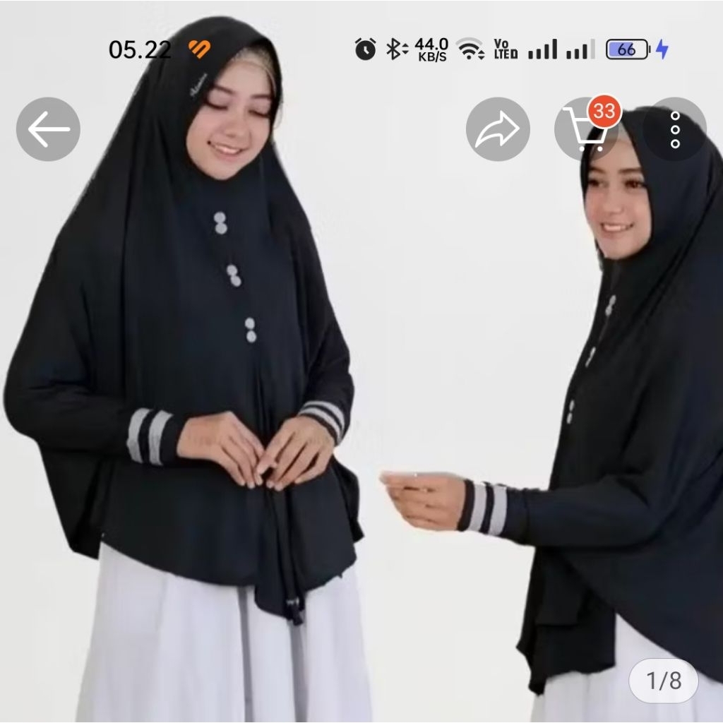 jilbab jumbo hitam new