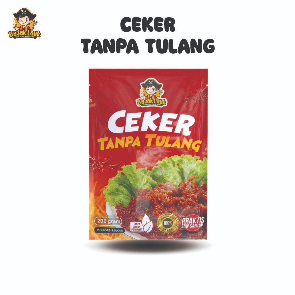 

Bajak Lauk Ceker Tanpa Tulang 200gr / Lauk Siap Saji / Makanan Instan / Oseng Mercon