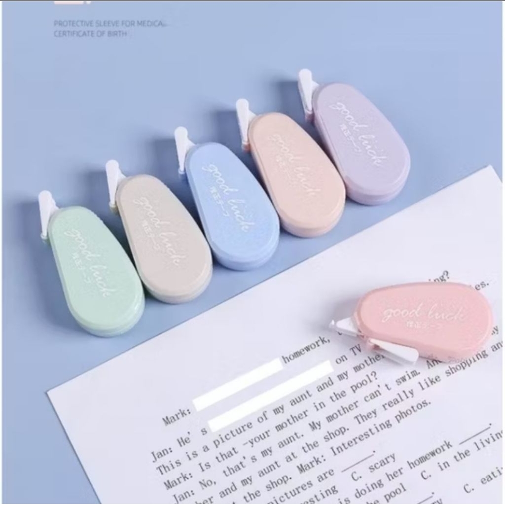 

1 Set 6 Pcs - Corection roller tape/ tipex kertas/ tip-ex roller lucu