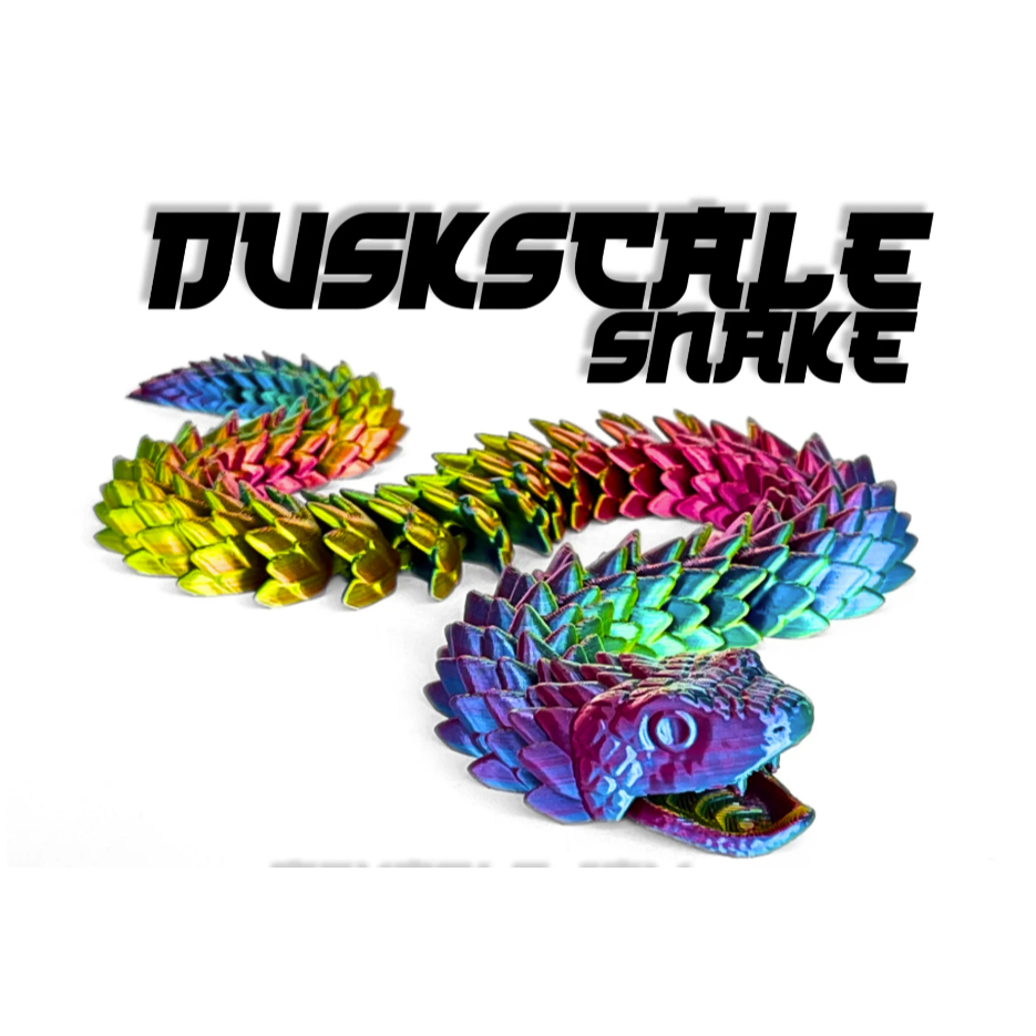 Cuero Mainan Ular Snake Duskscale artikulasi mulut bergerak