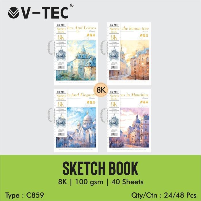 

V-TEC Sketch Book A3 Spiral Isi 40 Lembar 100 gsm / Buku Sketsa / Gambar - C859 A388