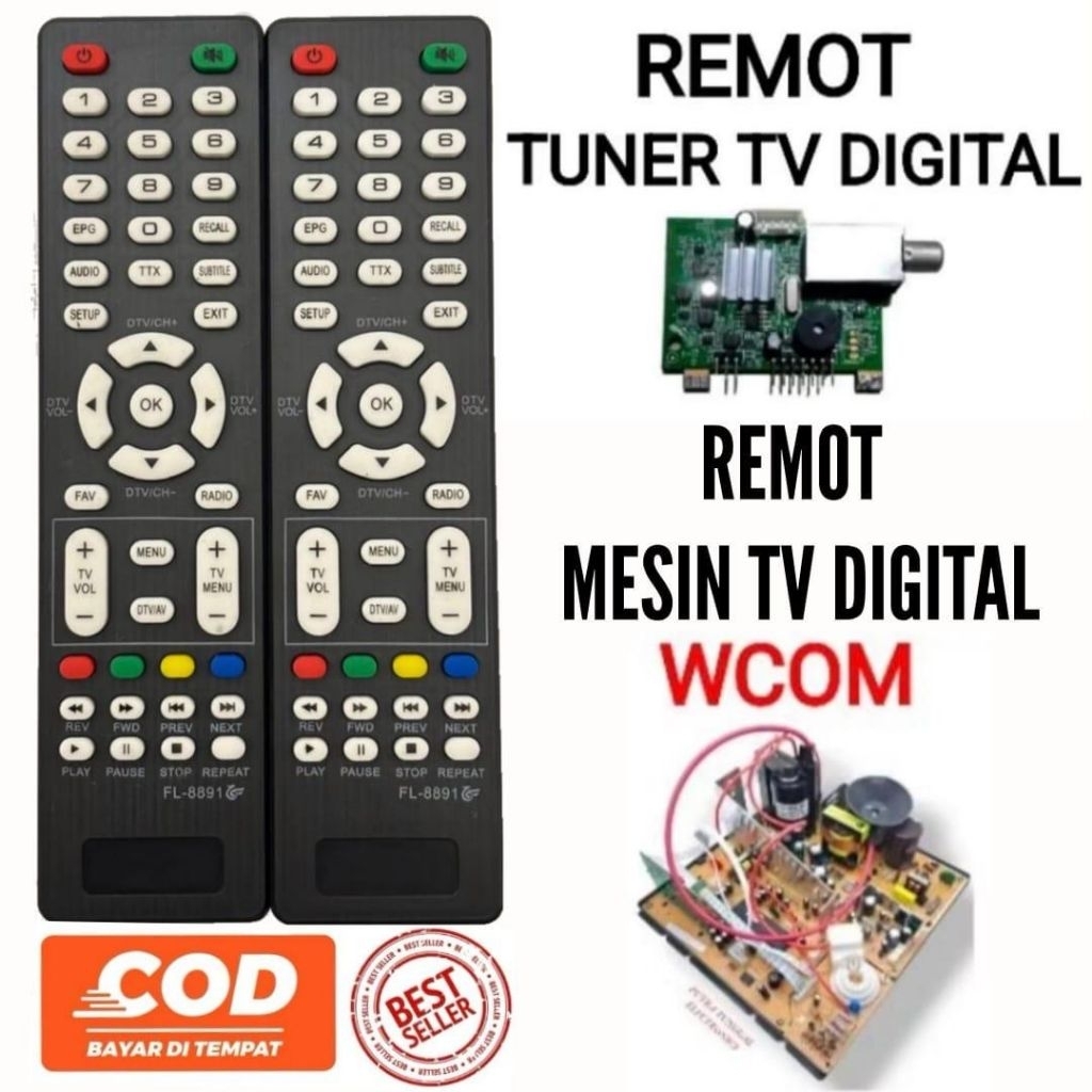 Remot/Remot TUNER TV  DIGITAL DAN MESIN TV DIGITAL WCOM