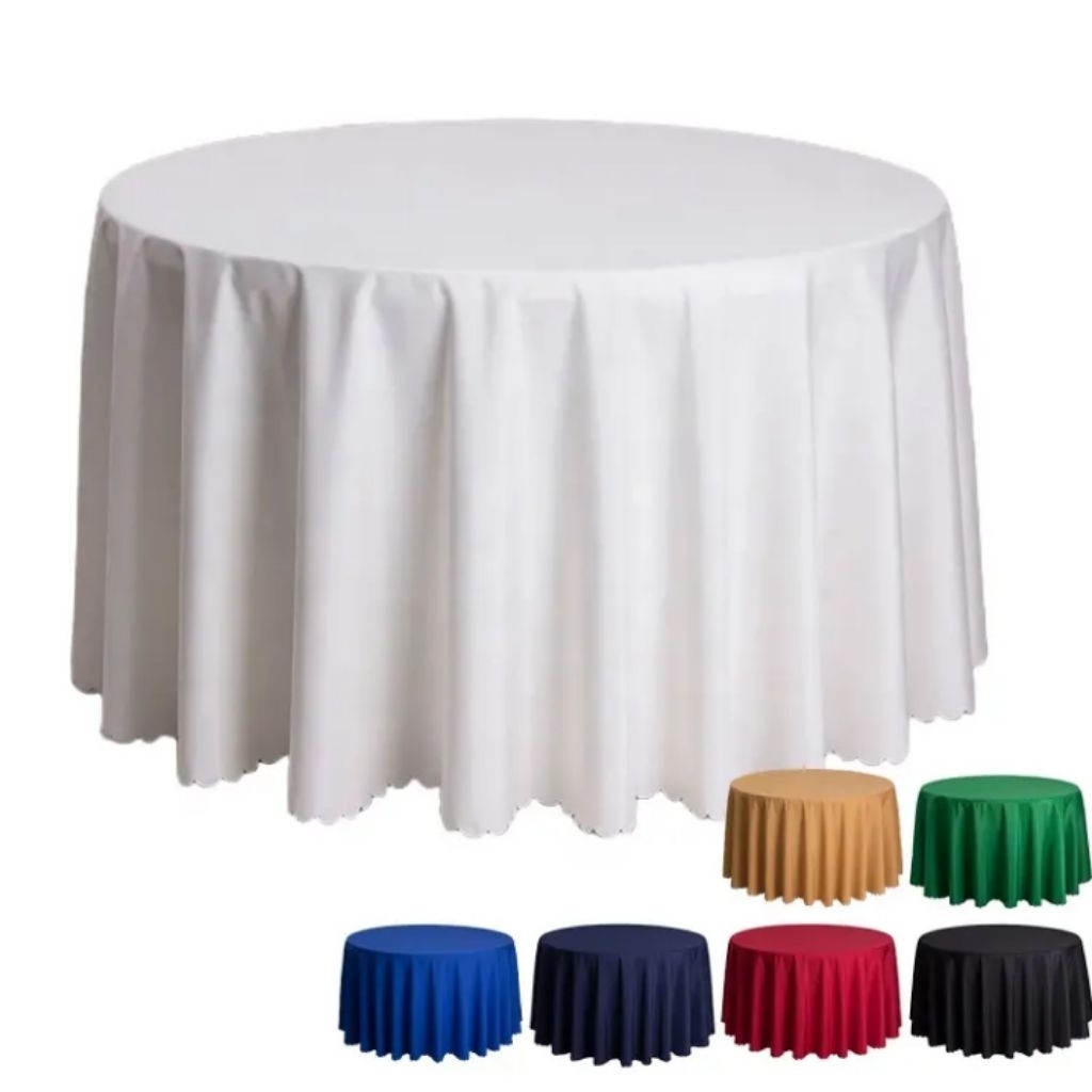 Round Table Katun Diameter 270cm / Table cloth full katun / Taplak Meja Katun  / Taplak Meja Hotel R