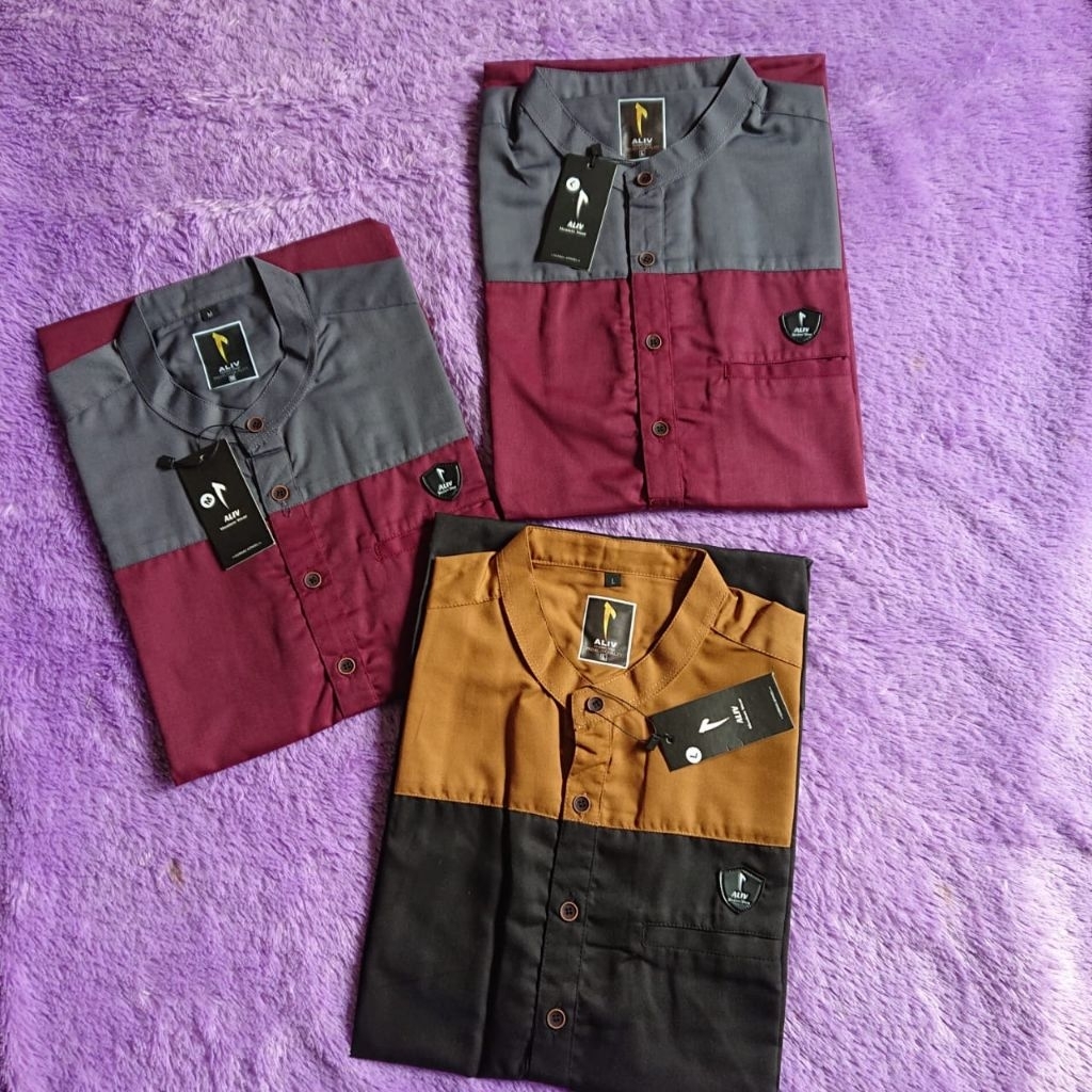 Koko lengan pendek kombinasi bahan Toyobo fodu