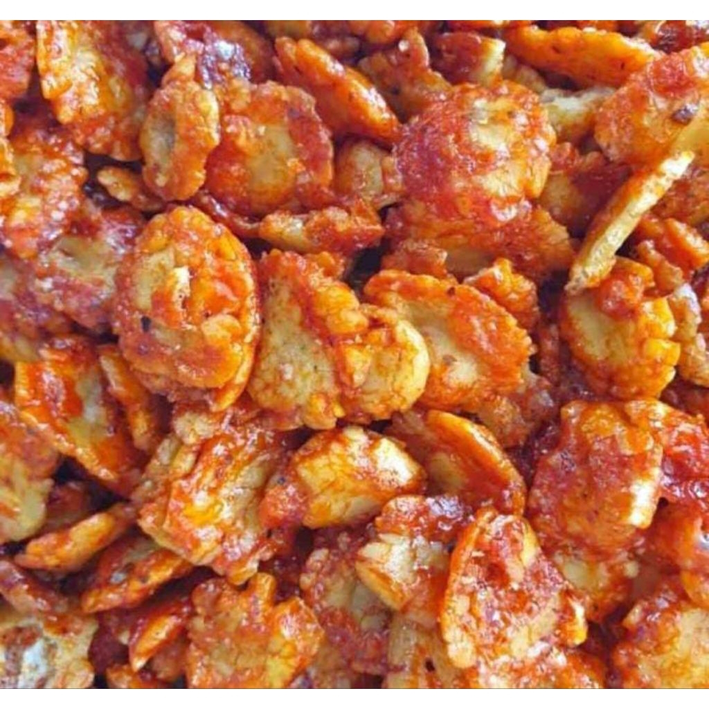 

EMPING MELINJO 250 gram rasa pedas manis