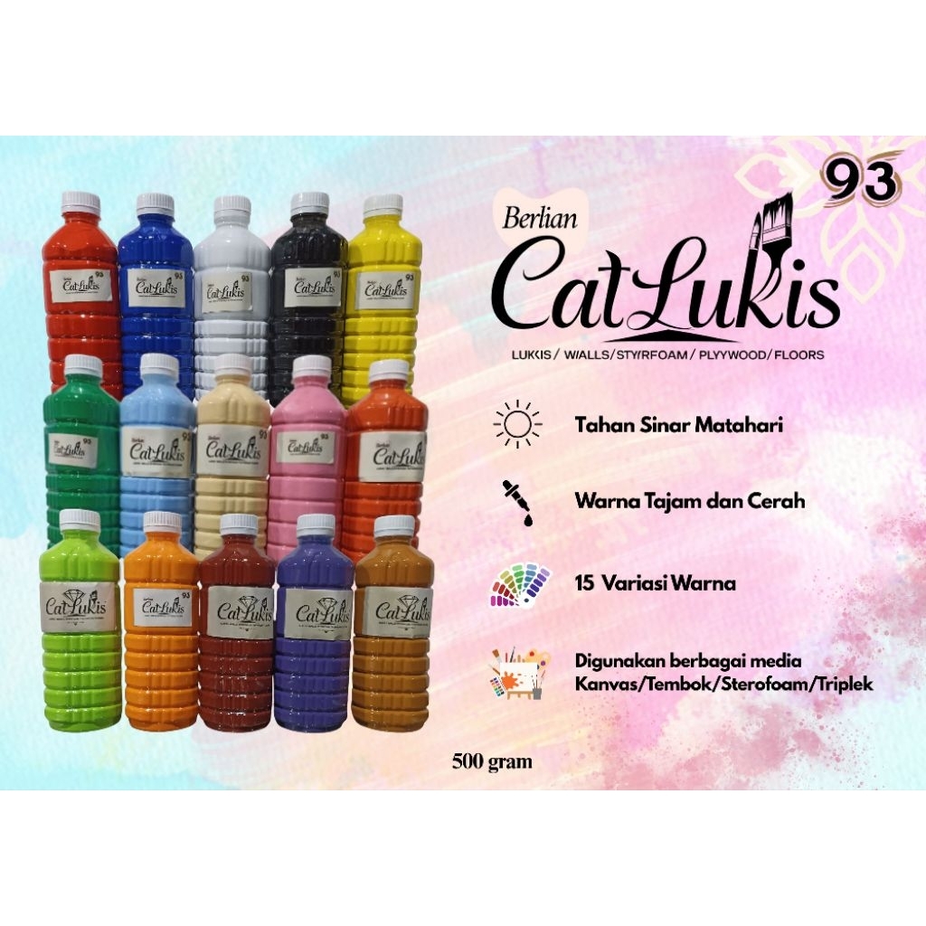 

Cat Lukis Waterbased Mural / Kanvas / Sterofoam / Serbaguna 500 gr