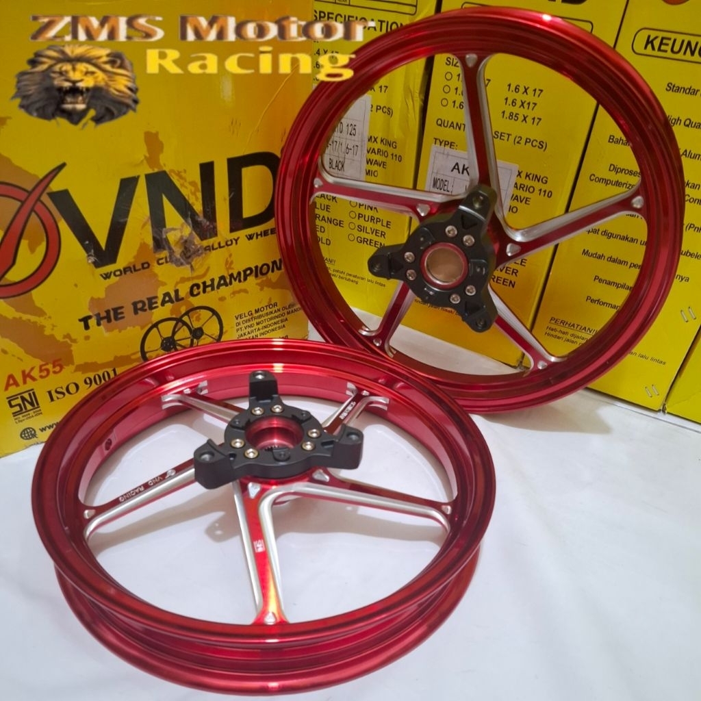 VELG VND RACING AK 55 RING 14 FOR NMAX NEW NMAX OLD AEROX UK VELG 1.85X14 & 2.15X14 ORIGINAL VND