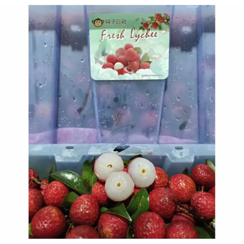 

leci madu merah import (red lychee) instan kota malang batu