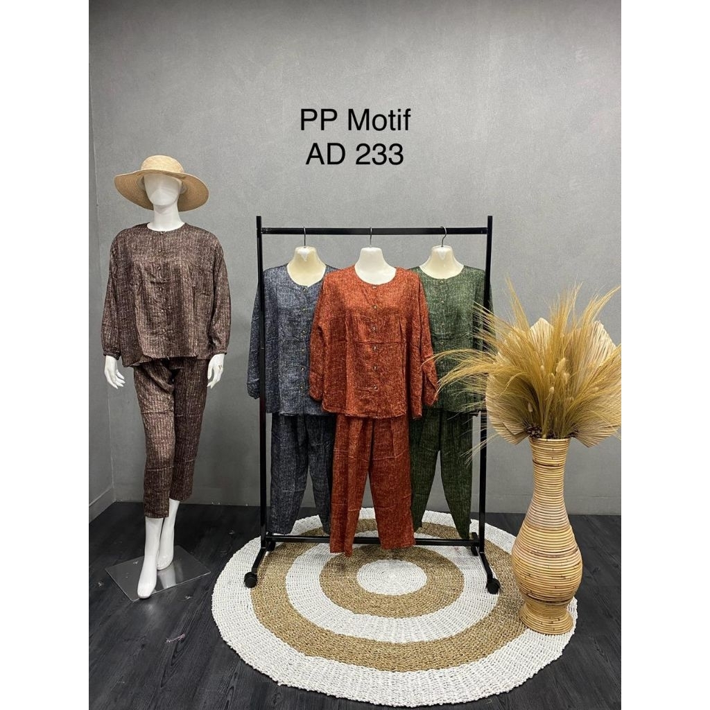 familia | Setelan PIYAMA PP Agnes Katun Rayon Premium Full Kancing| Baju Tidur Dewasa | Termurah