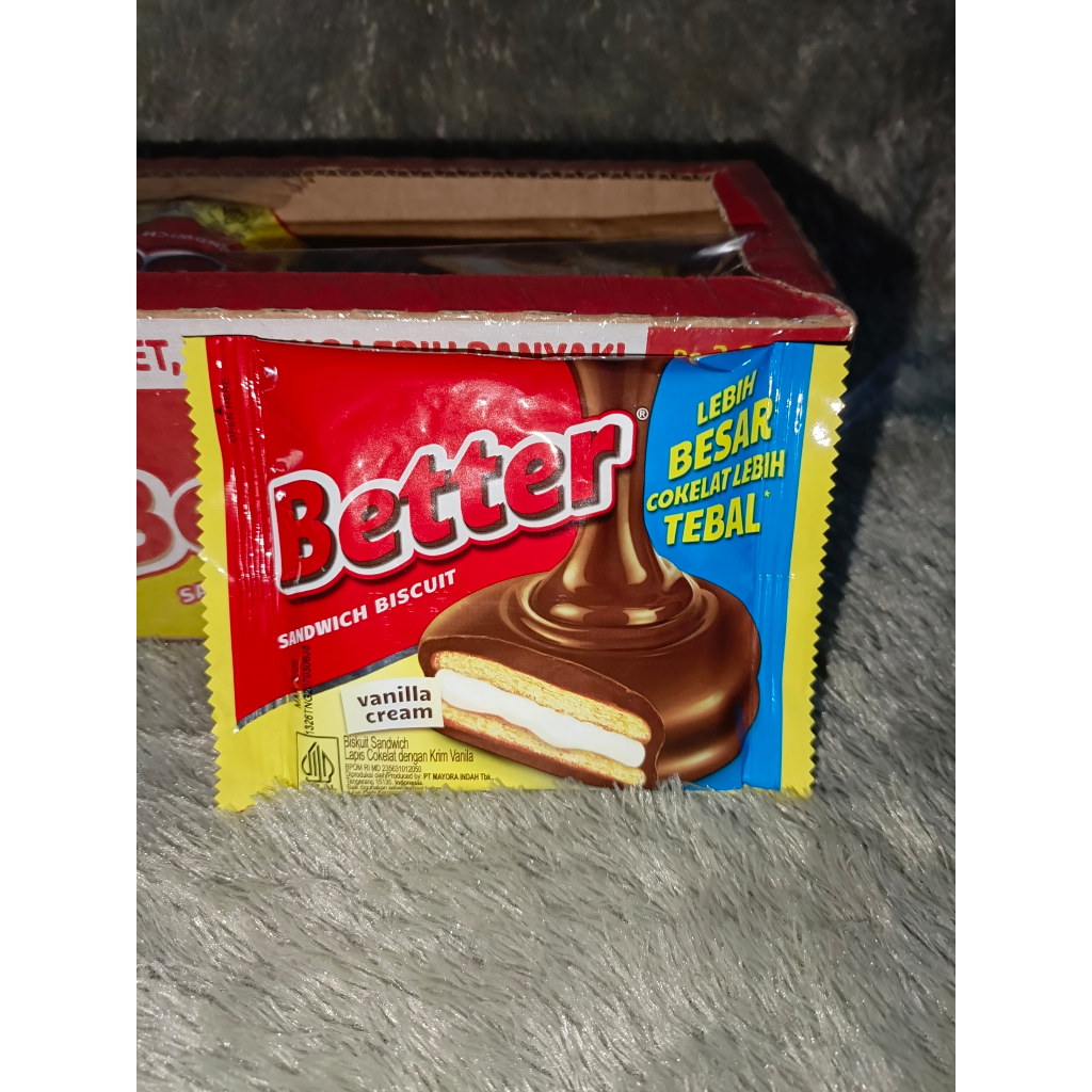 

Better Bigger Biskuit - Vanilla Salut Chocolate 27g Satchet 1BOX ISI 10PCS