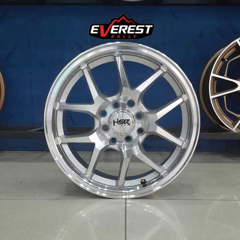 velg racing mobil HSR HYURA ring 15 lebar 65 silver polis pelek mobil xenia livina confero brio