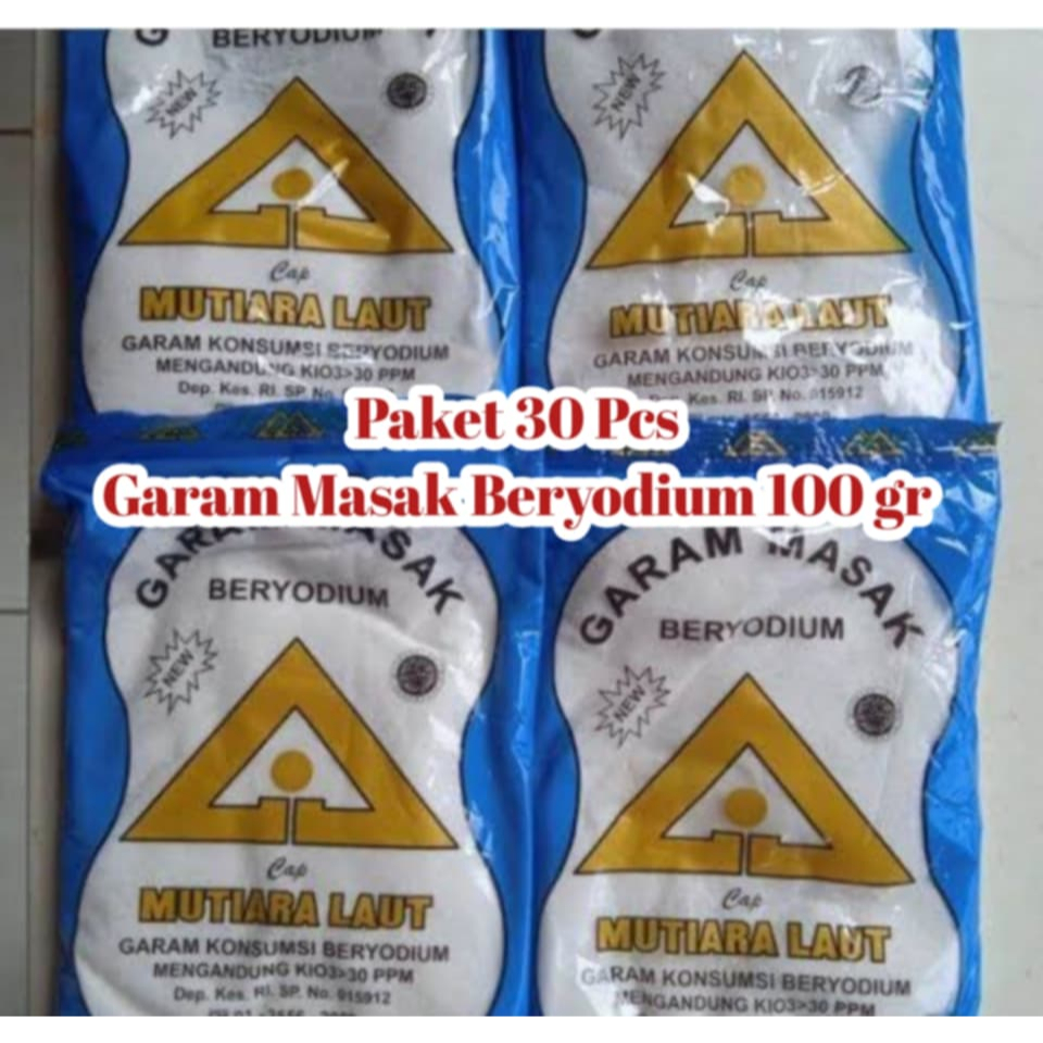 

Paket 30 Pcs Garam Masak/Garam Dapur/Garam beryodium 100gr