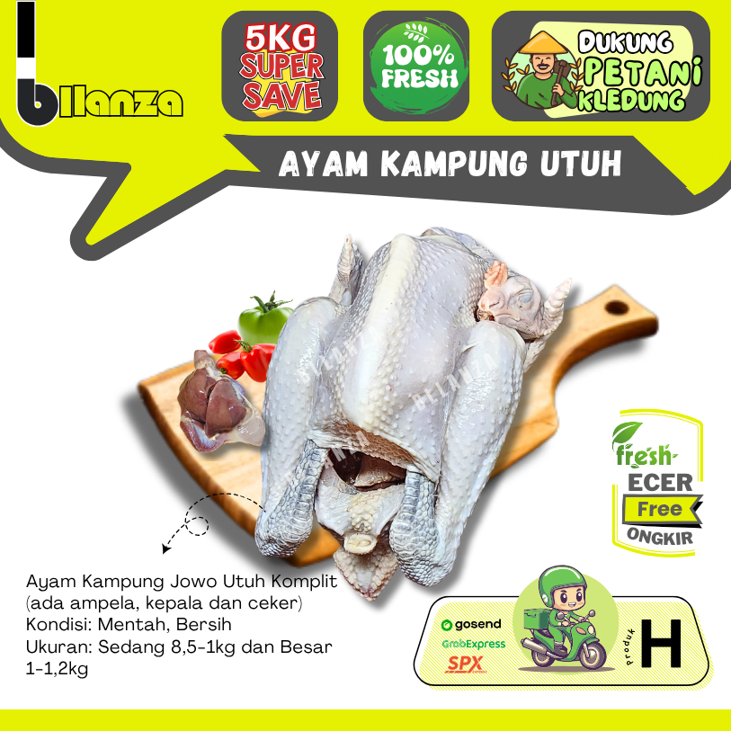 

Bllanzanow | Ayam Kampung Jowo Utuh/Potong — Sayur Gunung Ecer (H)