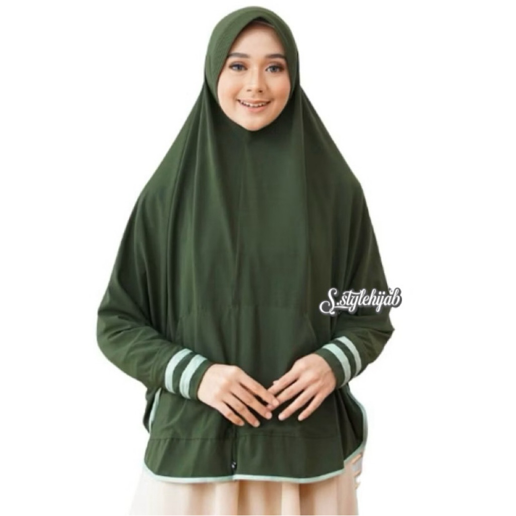 Kanaya lenga saku  jumbo / hijab instan jersey syar’i