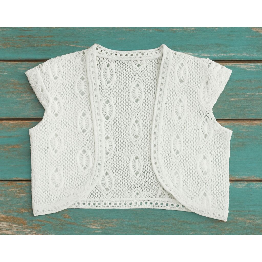Bolero Rajut Putih Elegan