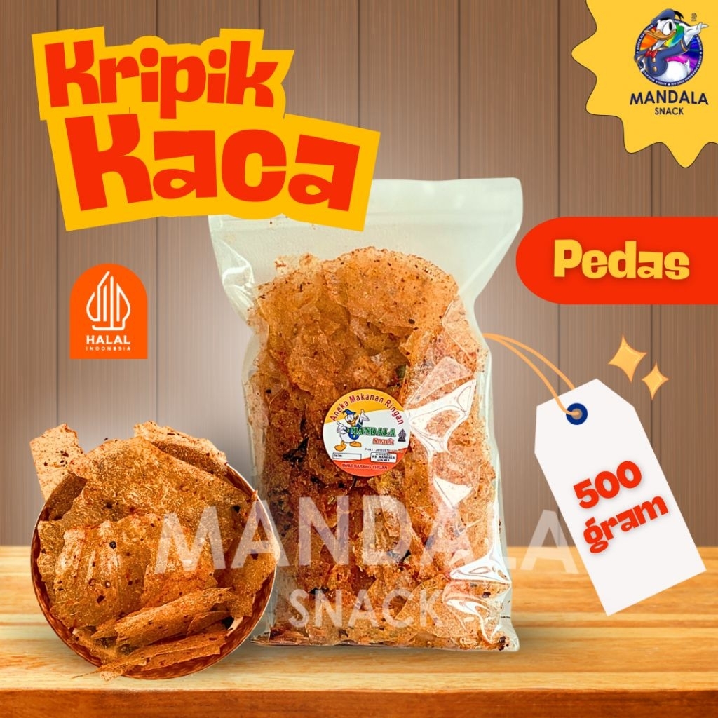 

KRIPCA PEDAS (Keripik Kaca) 500gram/1Kg BY MANDALA