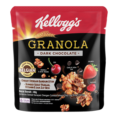 

Kelloggs Granola Dark Chocolate Pouch 40g / Granola
